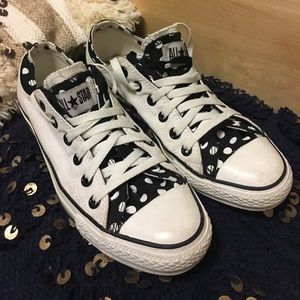 Converse polka dot sneakers